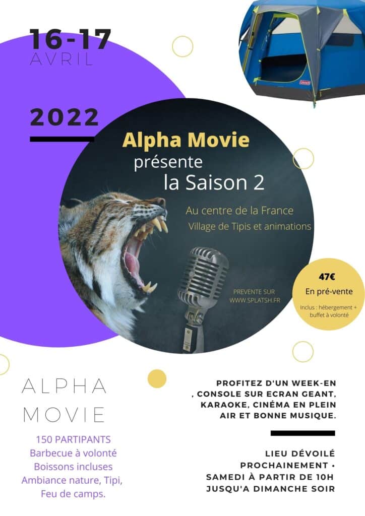 application pour des week-end entre amis avec alpha movie